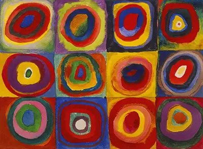 Farbstudie - Quadrate und konzentrische Ringe Wassily Kandinsky